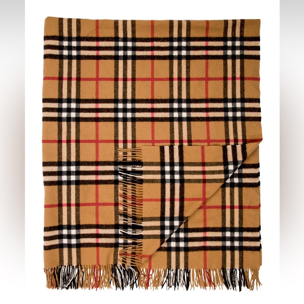 Burberry 1980s vintage wool nova check wool blanket